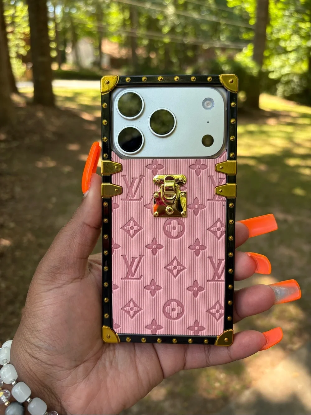 Trunk Style Phone Case - Pink